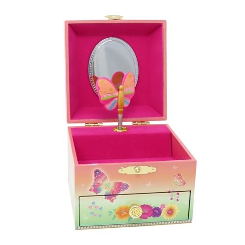 PINK POPPY | Rainbow Butterfly Small Musical Jewellery Box