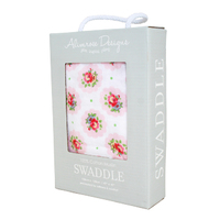 ALIMROSE | Muslin Swaddle - Floral Medallion