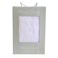 ALIMROSE | Muslin Swaddle - Pin Spot Pink