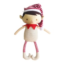 ALIMROSE | Cheeky Boy Elf Rattle - Linen