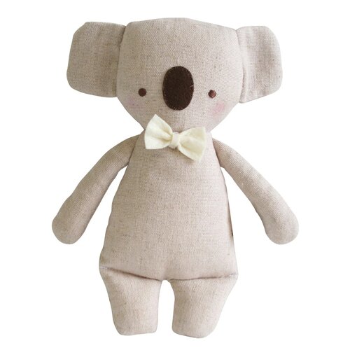 Alimrose Linen Mini Rattle 18cm Koala