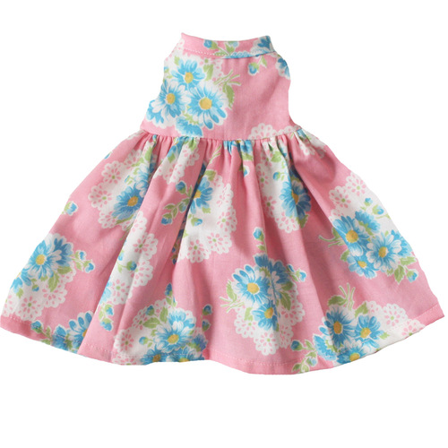 ALIMROSE | Large Doll Dress (40-45cm) Blue Pink Daisy