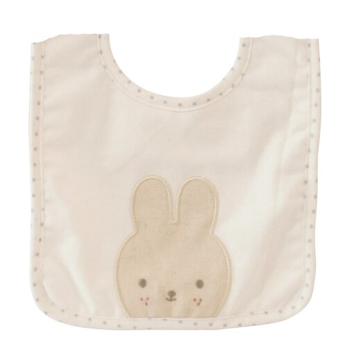 Alimrose | Linen Bunny Bib Ivory