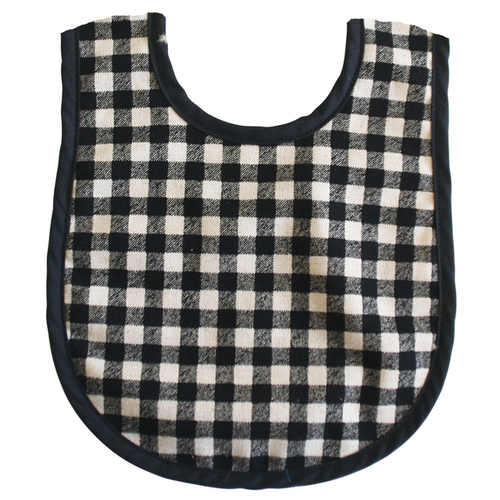 ALIMROSE | Bib Black Check Linen