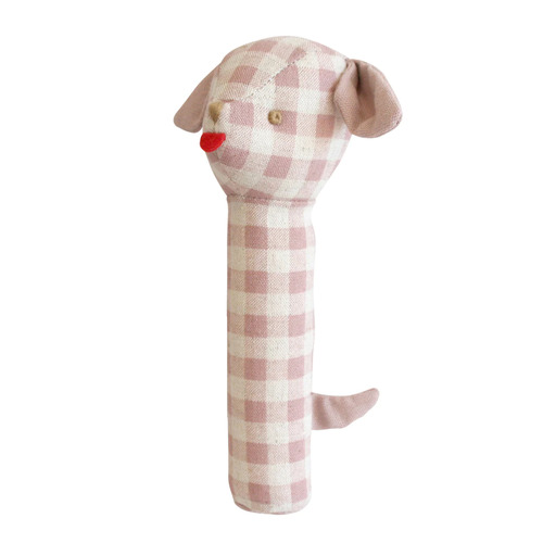 ALIMROSE | Puppy Squeaker - Rose Check Linen