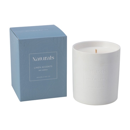 BRAMBLE BAY | Naturals Candle - Linen Accents