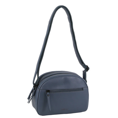 MILLENI | Leather Ladies Multi-Zip Cross Body Bag - Teal