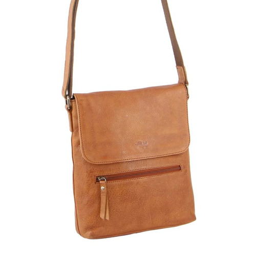 MILLENI | Ladies Nappa Leather Cross-Body Bag - Cognac