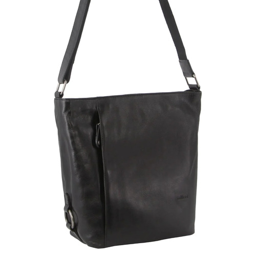 MILLENI | Ladies Leather Nappa Cross Body Bag - Black