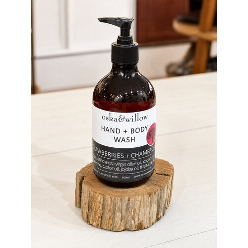 OSKA + WILLOW | Hand + Body Wash 500ml –Strawberries &amp; Champagne