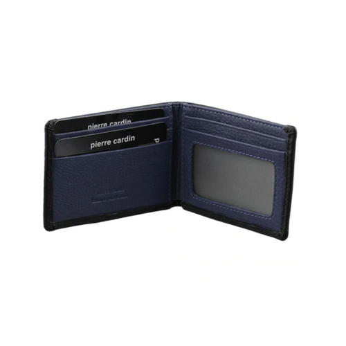 PIERRE CARDIN | Mens Leather Two-Tone Wallet - Black/Navy