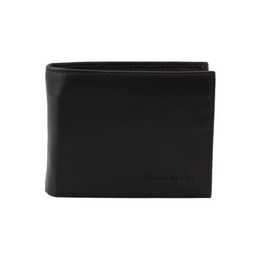 Pierre Cardin l Italian Leather Mens Two-Toned Wallet - Black/Cognac