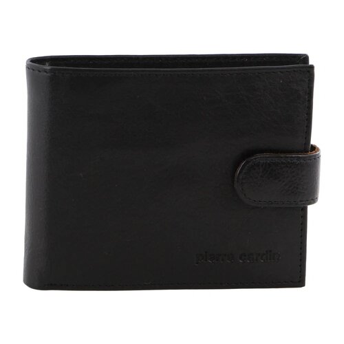 Pierre Cardin l Italian Leather Mens Two-Toned Wallet - Black/Midnight
