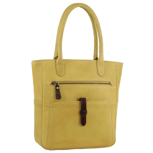 PIERRE CARDIN | 2-Tone Urban Leather Shoulder Bag - Yellow