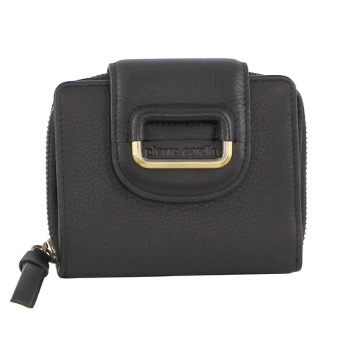 PIERRE CARDIN | Ladies Leather Tab Bi-Fold Wallet - Black
