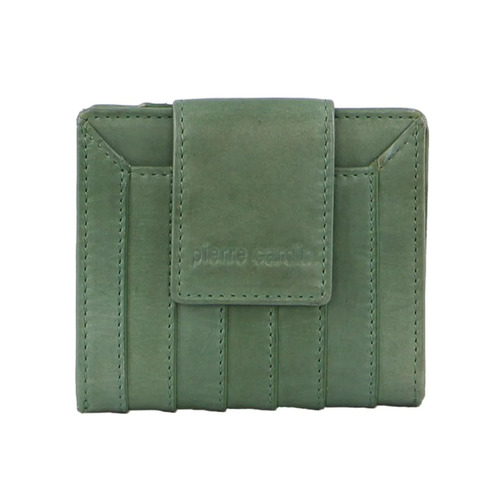 PIERRE CARDIN | Ladies Flip-Over Bi-Fold Wallet - Green