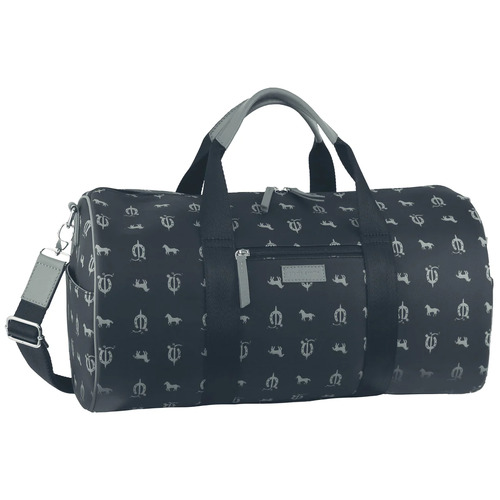 PIERRE CARDIN | Leather Art Design Duffle Bag - Black
