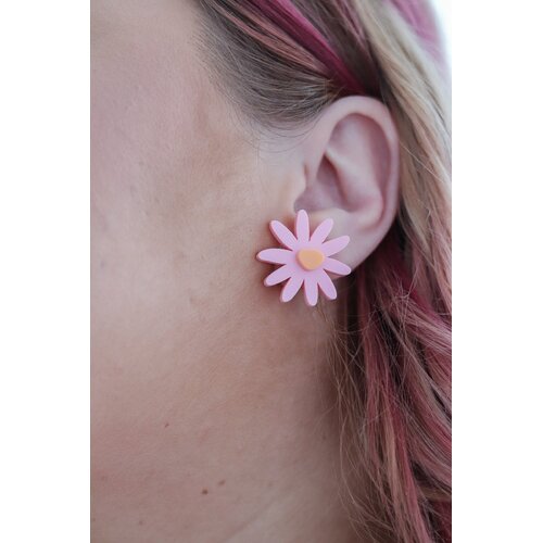  Remi Statement Studs- Candy Pink / Orange