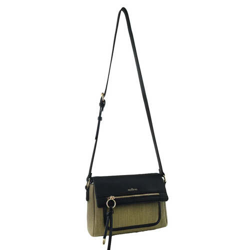 MILLENI \ Ladies Fashion Flap-Over Crossbody Bag - Green