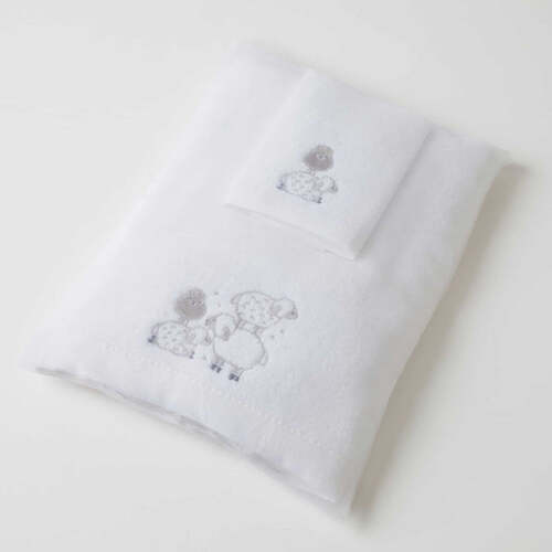 PILBEAM | Bath Towel &amp; Face Washer Set - Sheep