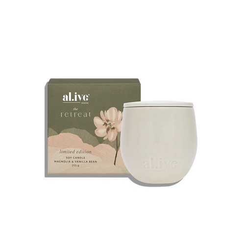 AL.IVE BODY | THE RETREAT  Magnolia &amp; Vanilla Bean Soy Candle [Limited Edition]