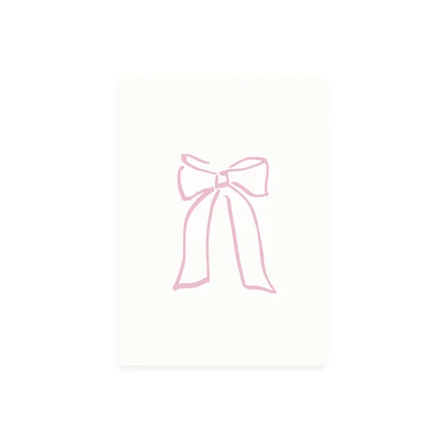 L'Atelier Samedi I Postcard Bow Pink