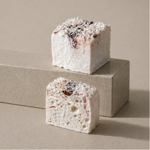Cloudy Confections | Raspberry Jam Lamington Marshmallows