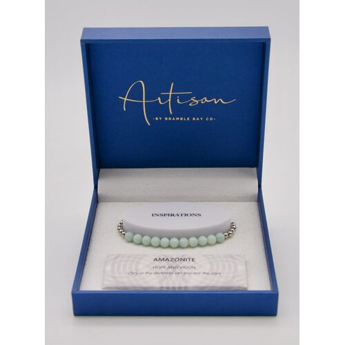 CRYSTAL CARVINGS | Amazonite Crystal Adjustable Bracelet (6mm bead)