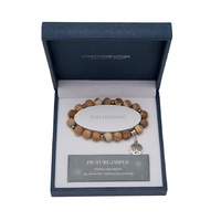 CRYSTAL CARVINGS | Tree Of Life Charm Bracelet - Picture Jasper 