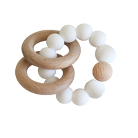 ALIMROSE | Beechwood Teether Rings Set - Milk