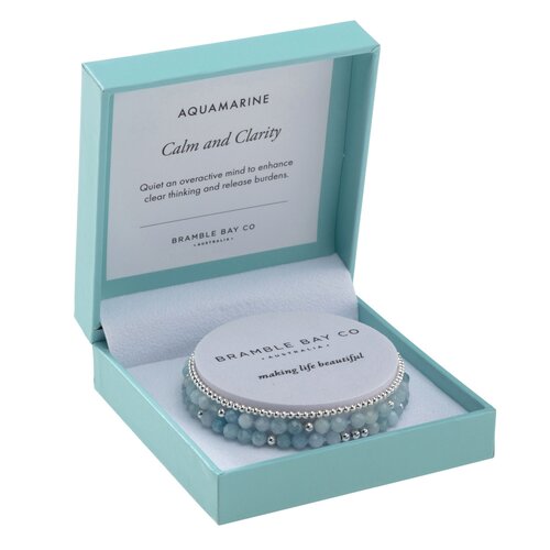 Trio Bracelet Set - Aquamarine