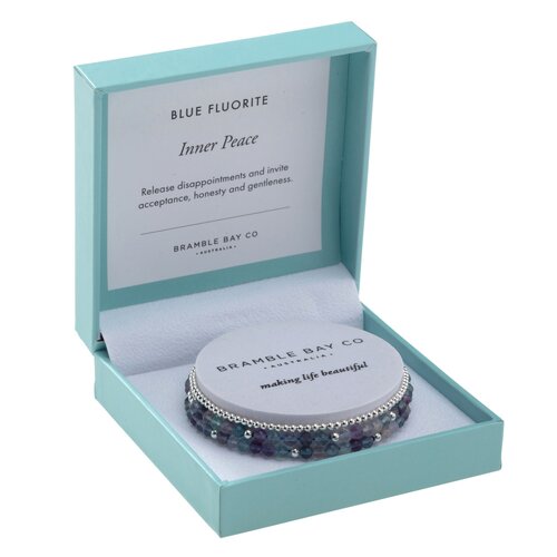 Trio Bracelet Set – Blue Fluorite