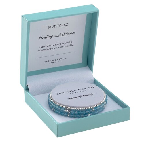 Trio Bracelet Set - Blue Topaz