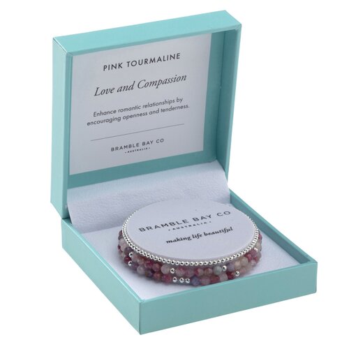 Trio Bracelet Set – Pink Tourmaline