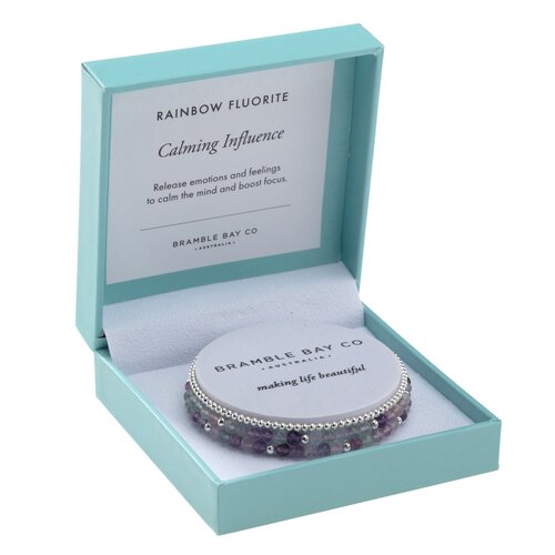 Trio Bracelet Set – Rainbow Fluorite