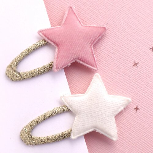 LAUREN HINKLEY I Pink &amp; White Velvet Hair Clips