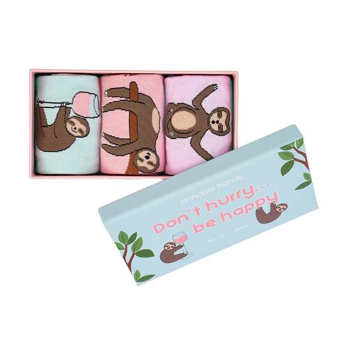 ANNABEL TRENDS | Funky Feet Socks - Don't Hurry, Be Happy - 3pk