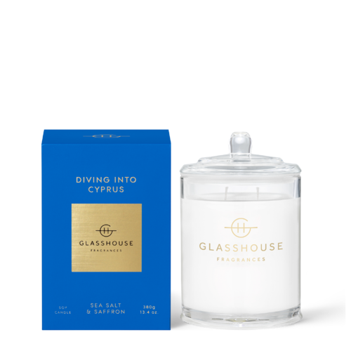 GLASSHOUSE | Scented Candle - Diving into Cyprus - Sea Salt and Saffron 380gm