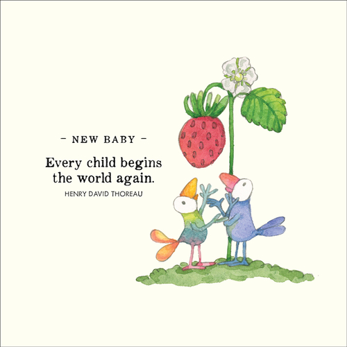 TWIGSEEDS | Card - New Baby - Every Child Begins The World Again