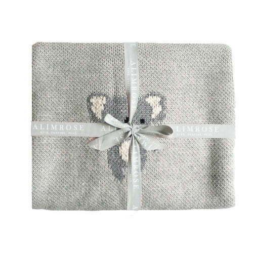 ALIMROSE | Organic Cotton Baby Blanket - Koalas Grey