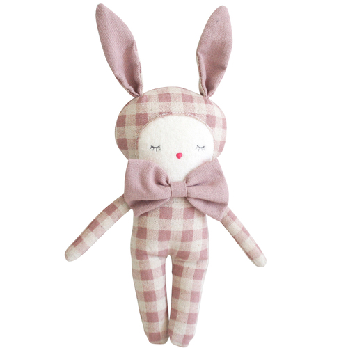 ALIMROSE | Dream Bunny 20cm Rose Check Linen