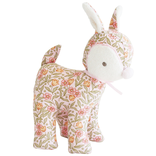 ALIMROSE | Baby Deer Rattle 16cm Blossom Lily Pink