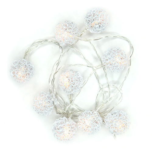 DELIGHT DECOR | Chain Light Battery Artisan White 10 LED