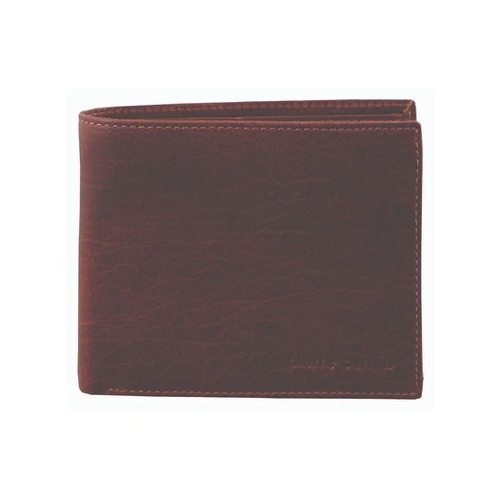 PIERRE CARDIN | Mens Rustic Leather Bi-Fold Wallet - Chestnut