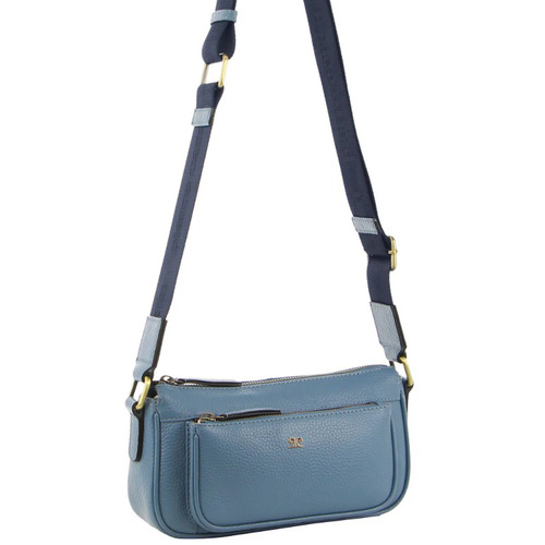 PIERRE CARDIN Ladies Leather Crossbody Bag Blue