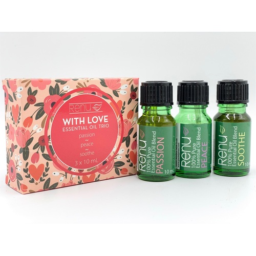 RENU | With Love Essential Oil Trio - Passion Peace, Soothe