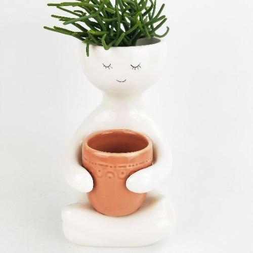 URBAN PRODUCTS | Person Holding A Pot Planter - Rose - Medium