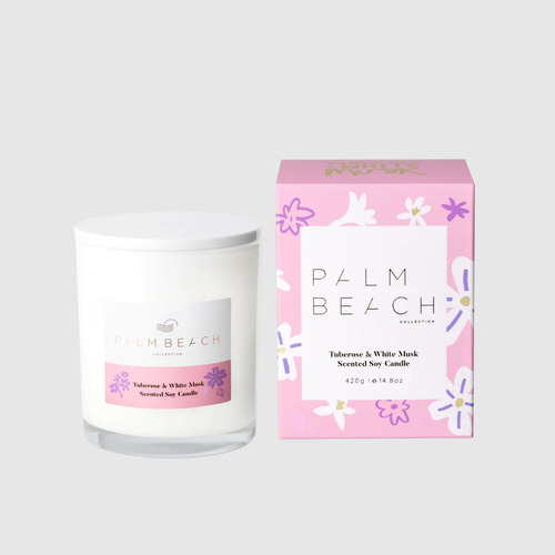 PALM BEACH | Tuberose & White Musk 420g Limited Edition Standard Candle