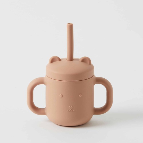 PILBEAM | Henny Silicone Sippy Cup with Straw - Terracotta